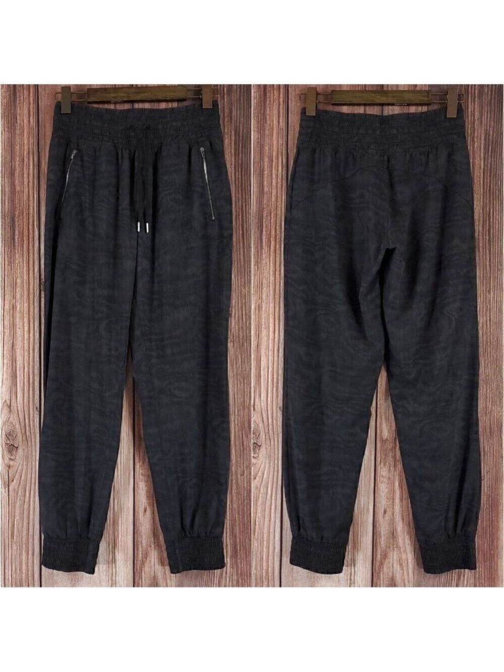 Athleta Women's Size 2 Camden Printed Jogger Pants Zip Pockets High Waist 486205